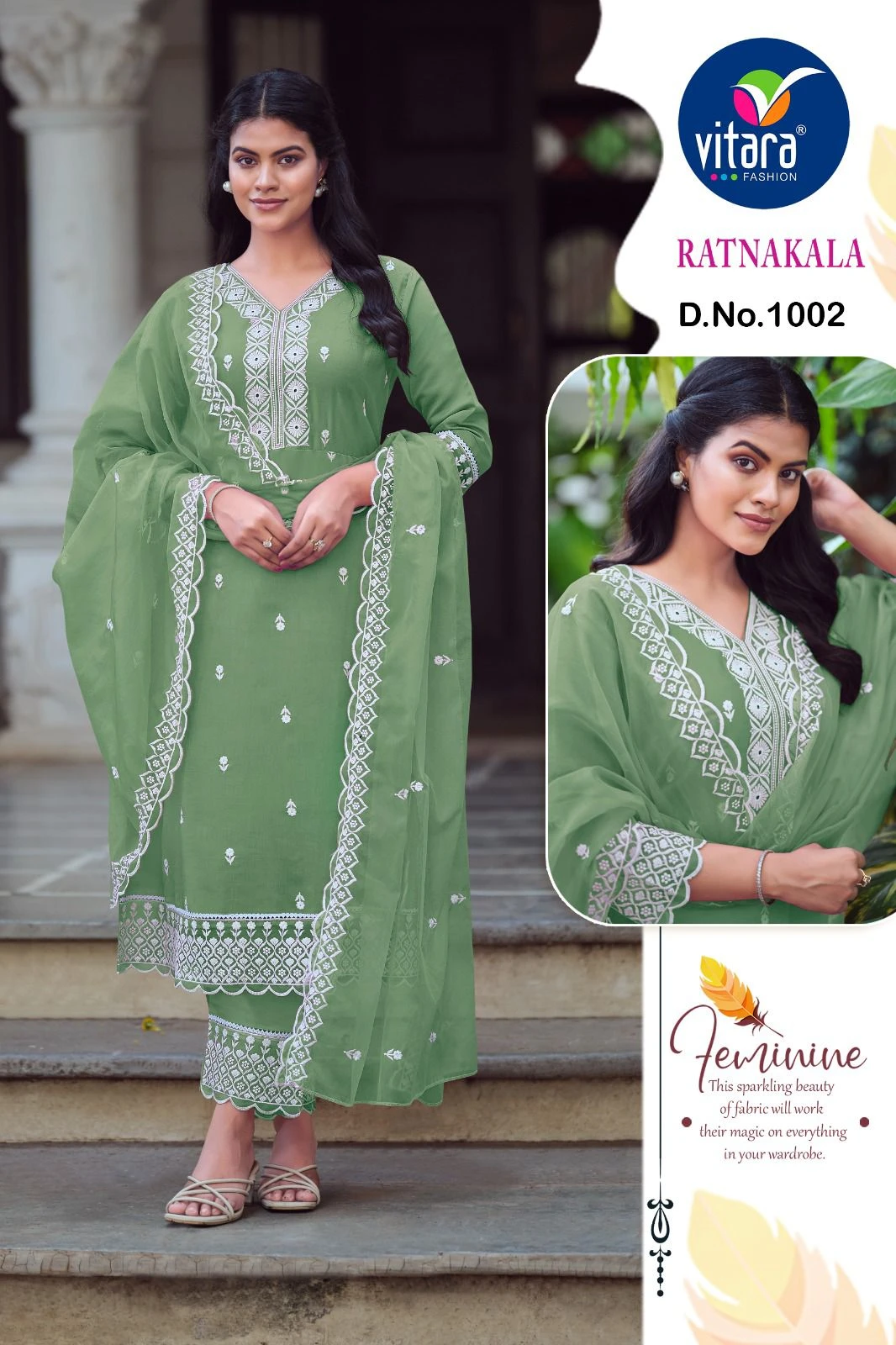Vitara Fashion Ratankala Heavy Roman Silk Wholesale Readymade Salwar Suit Catalog — Wholesale Salwar Suits, MPA wholesale from Surat - Gallery Image 3
